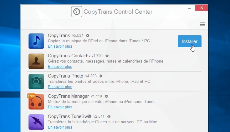 copytrans control center for mac